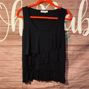 Liz Claiborne Sleeveless Tiered Ruffled Top